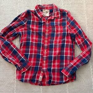 VINTAGE Hollister Red and Blue Plaid Casual Shirt